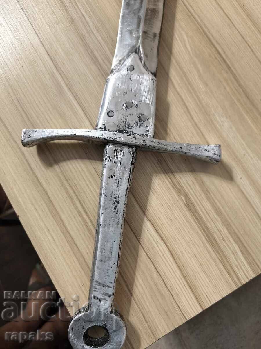 Licitație Sabie fără teacă, masivă, sabie de cavaler