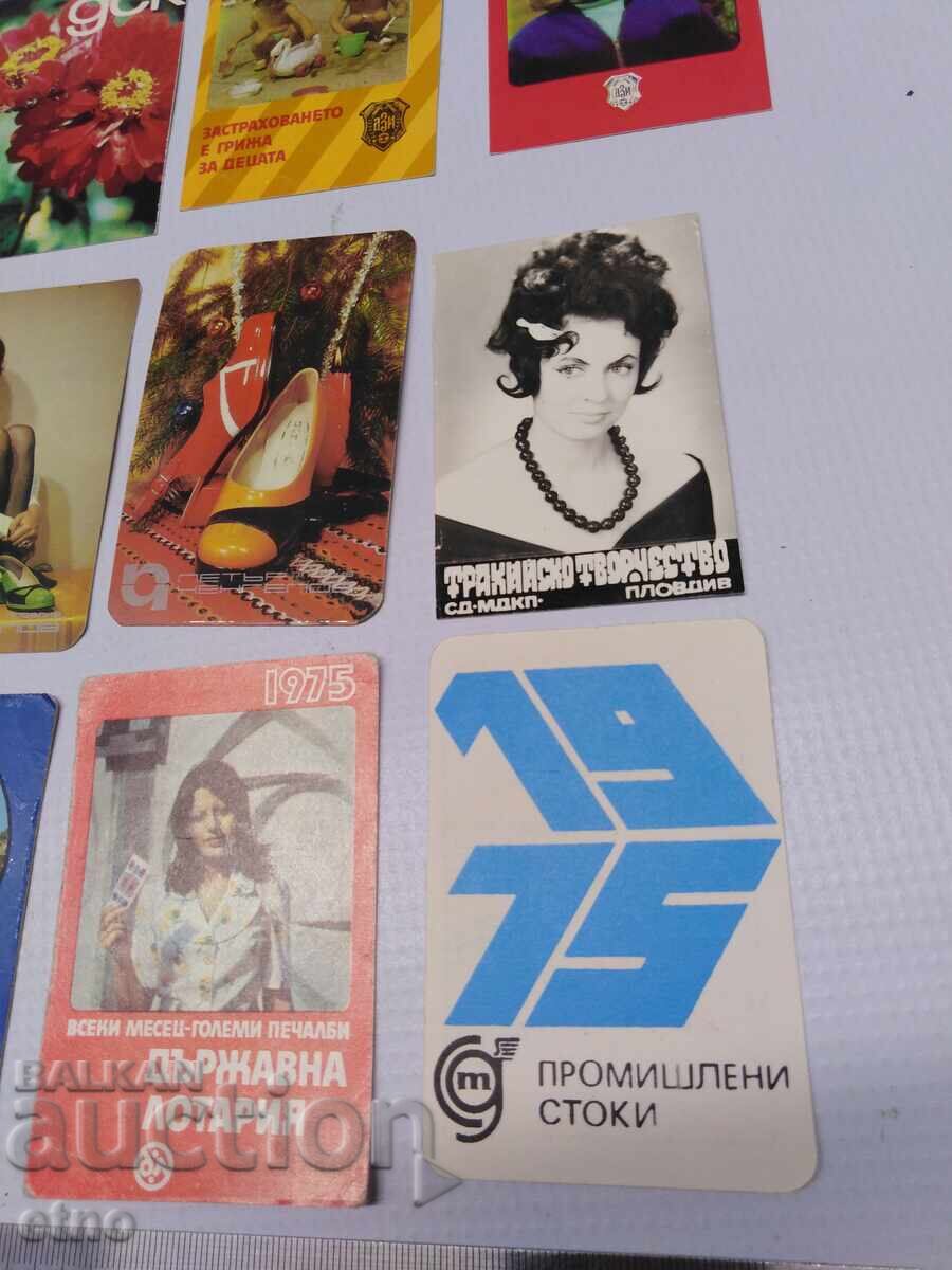 Licitație 1975 CALENDARE VECHI - 15 BUCĂȚI, calendar, calendăraș