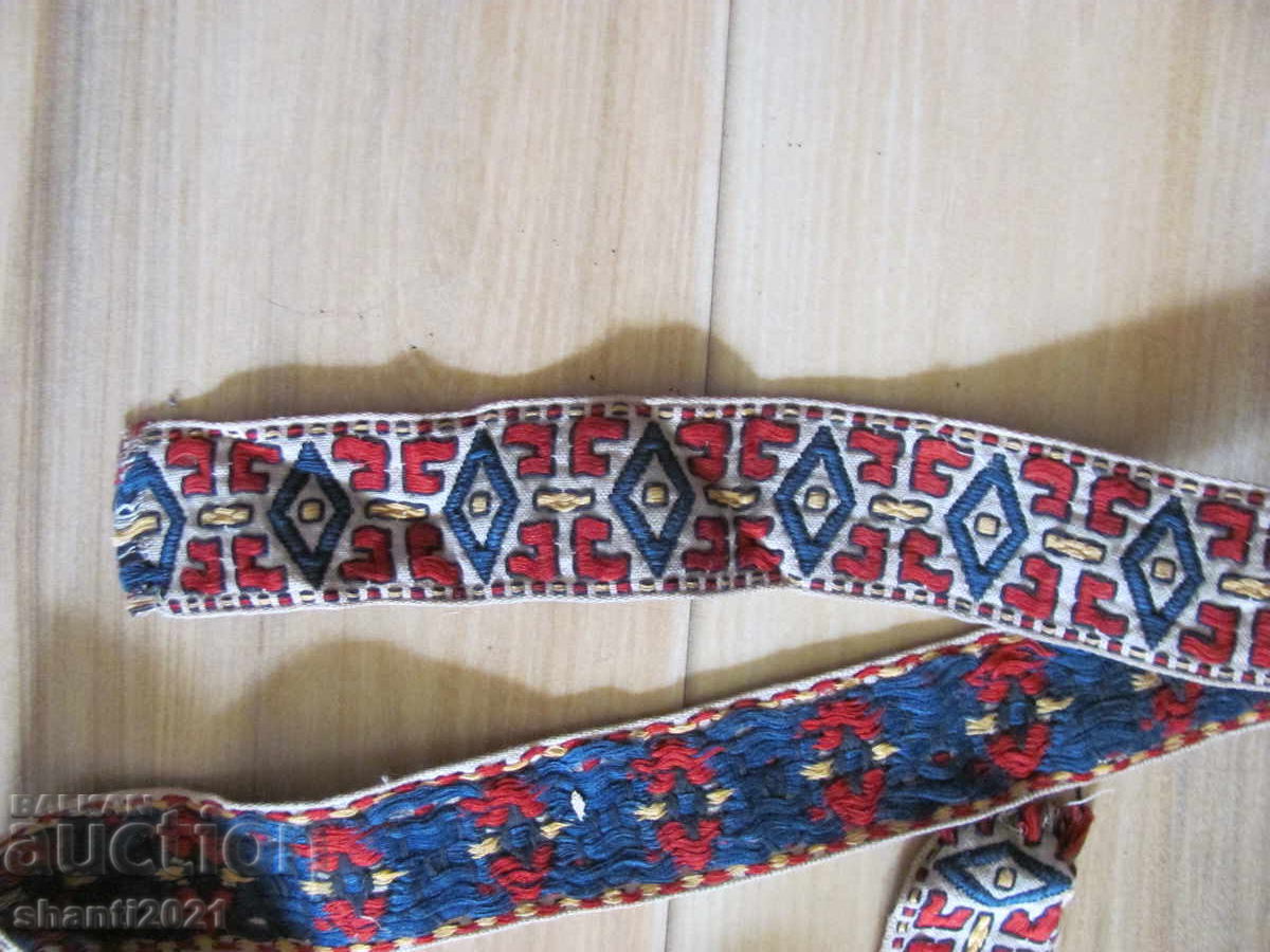 Licitație Brâu pentru costum popular, bumbac, broderie, 140x4,5 cm