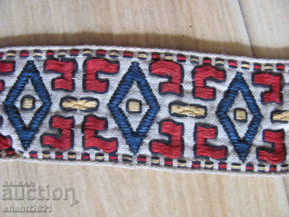 Livrarea Brâu pentru costum popular, bumbac, broderie, 140x4,5 cm