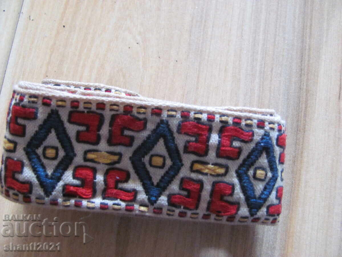 Brâu pentru costum popular, bumbac, broderie, 140x4,5 cm - 6