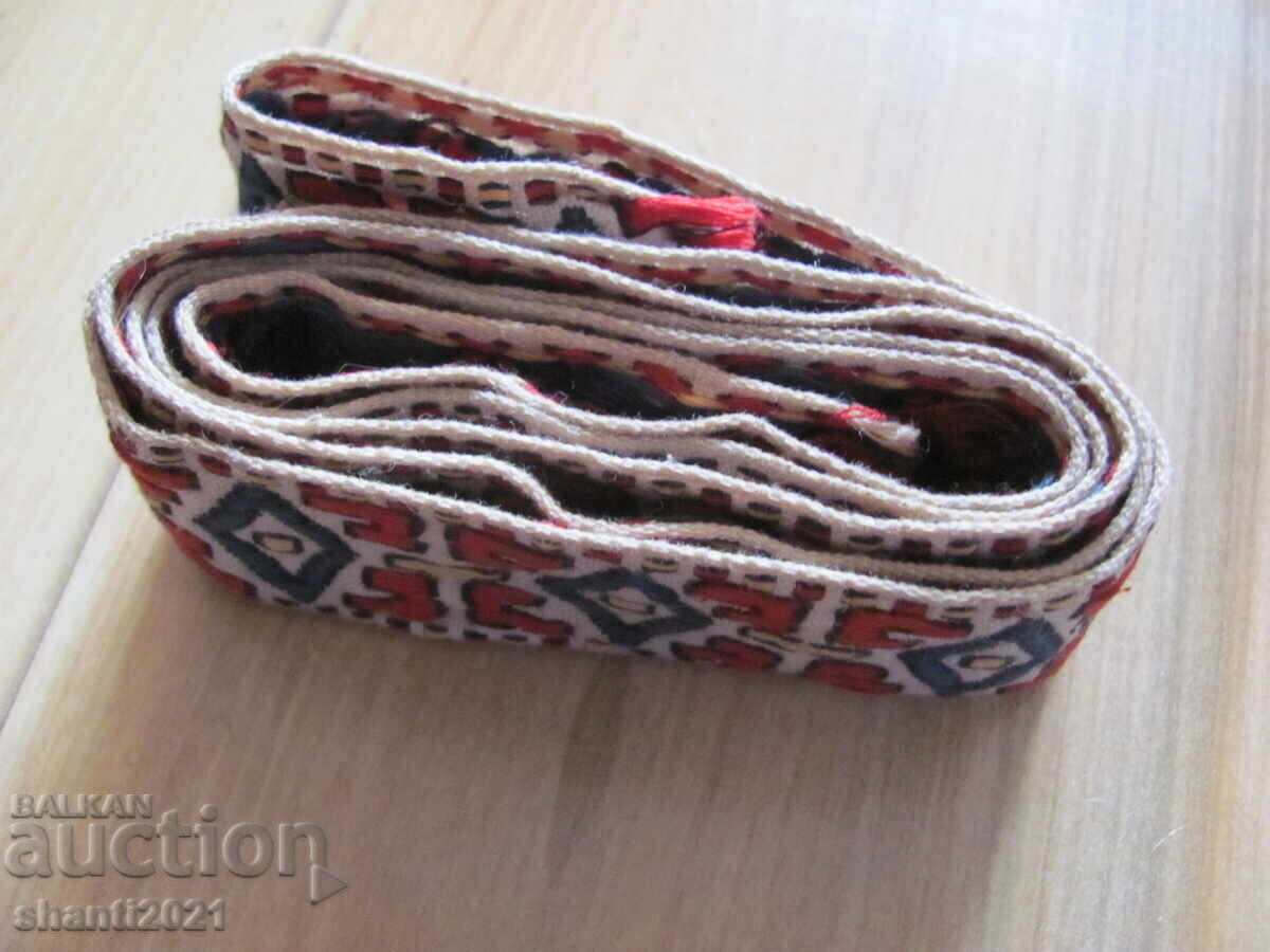 Brâu pentru costum popular, bumbac, broderie, 140x4,5 cm - 7