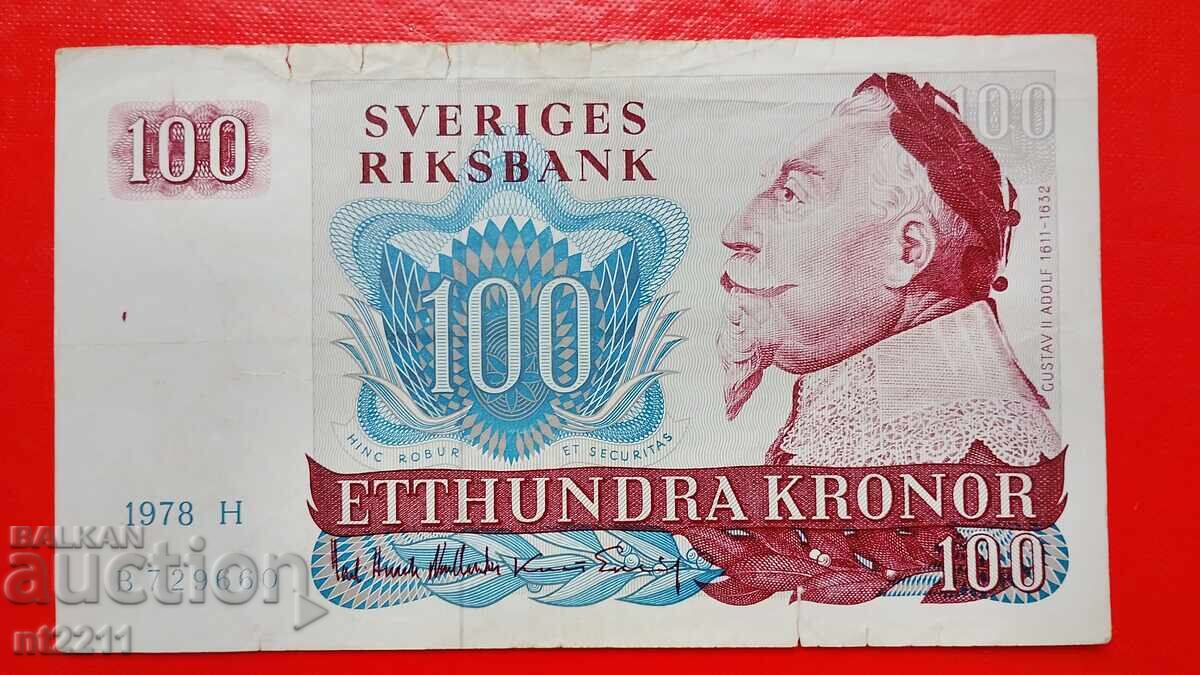 Bancnotă 100 coroane Suedia 1978