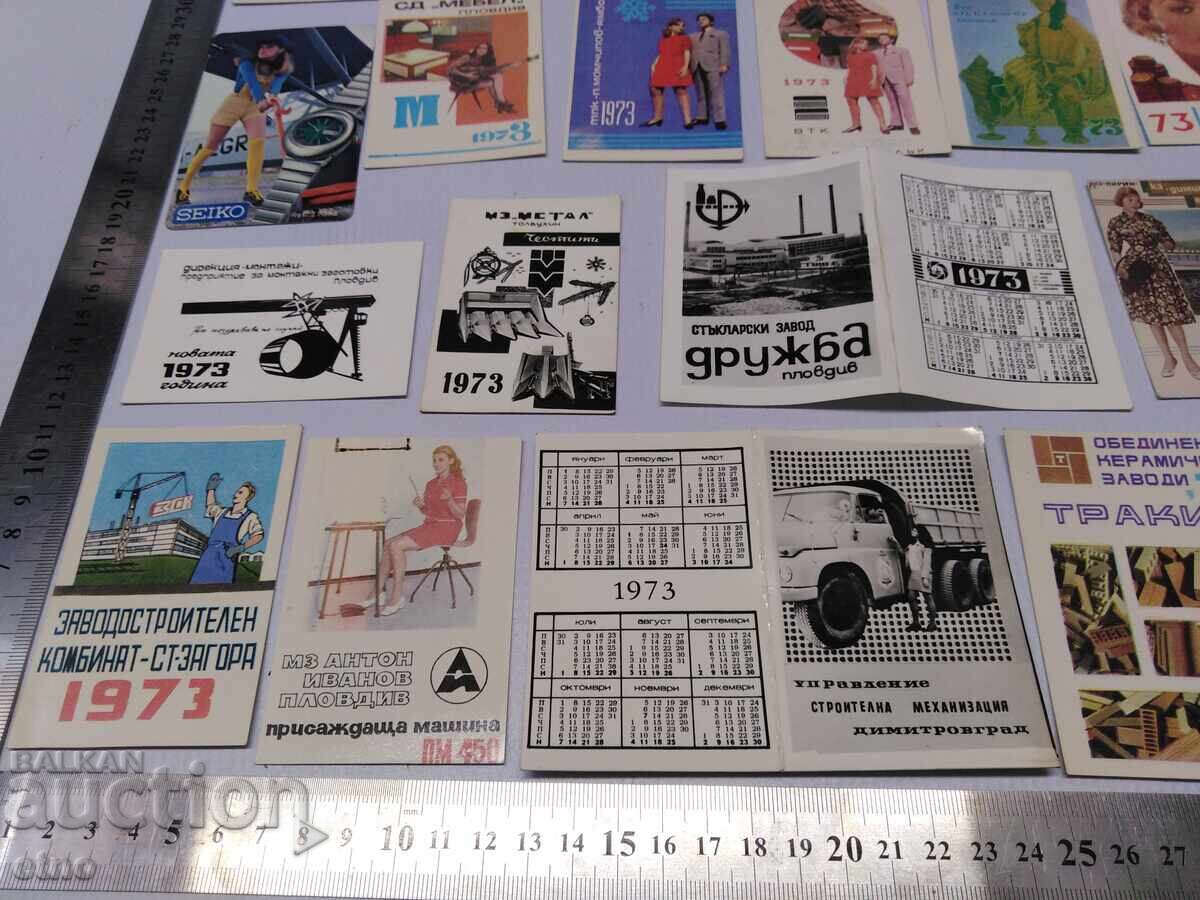 CALENDARE VECHI DIN 1973 - 20 BUCĂȚI, calendar, calendar mic cu preț € 0.01 | 0.02 BGN