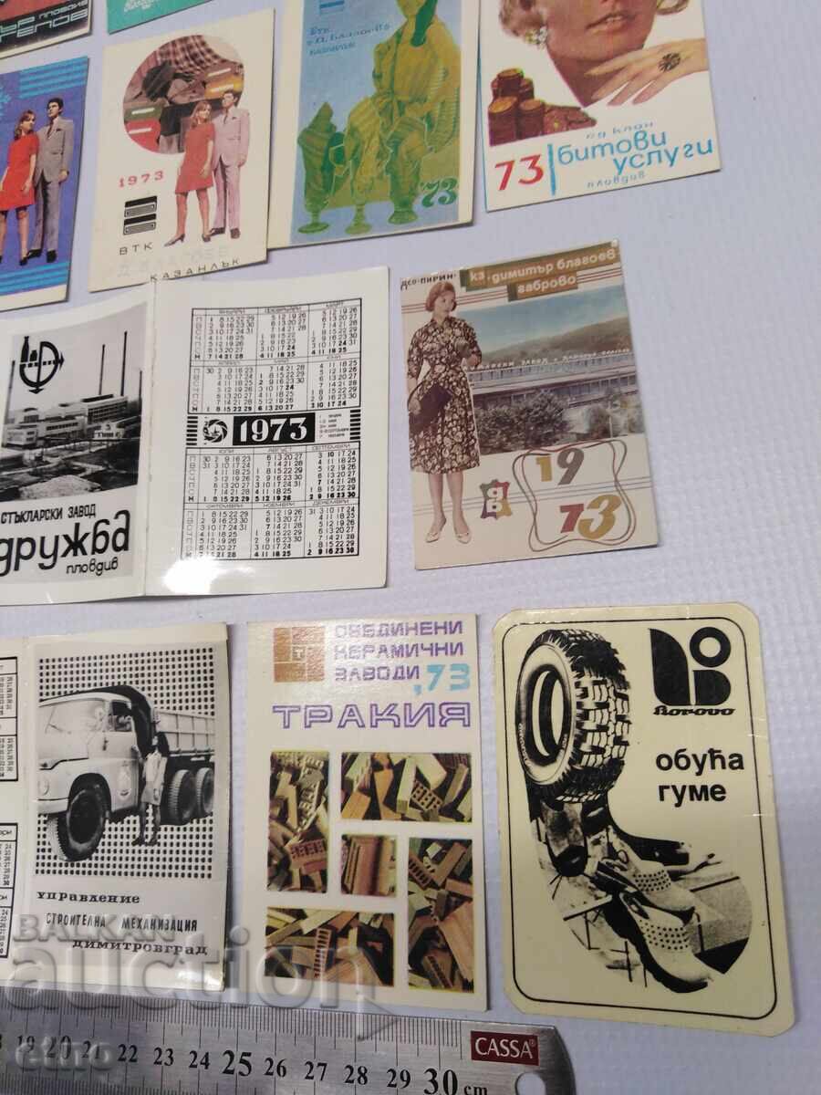 Livrarea CALENDARE VECHI DIN 1973 - 20 BUCĂȚI, calendar, calendar mic