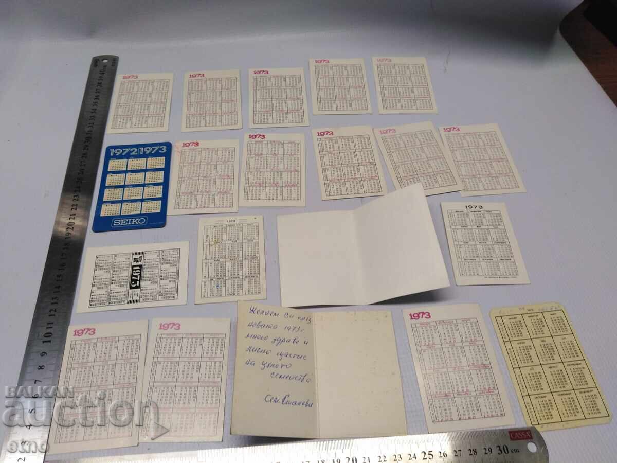CALENDARE VECHI DIN 1973 - 20 BUCĂȚI, calendar, calendar mic - 6
