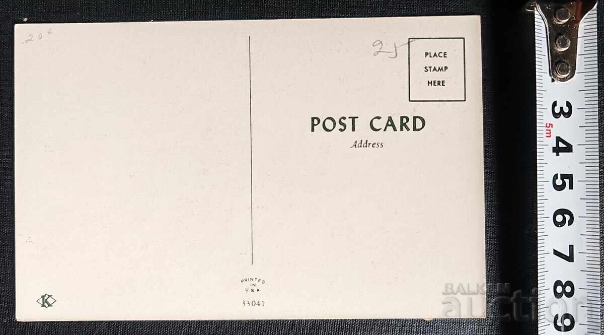 Livrarea SUA. Carte poștală retro amuzantă cu inscripție umoristică în engleză Livrarea SUA. Carte poștală retro amuzantă cu inscripție umoristică în engleză
