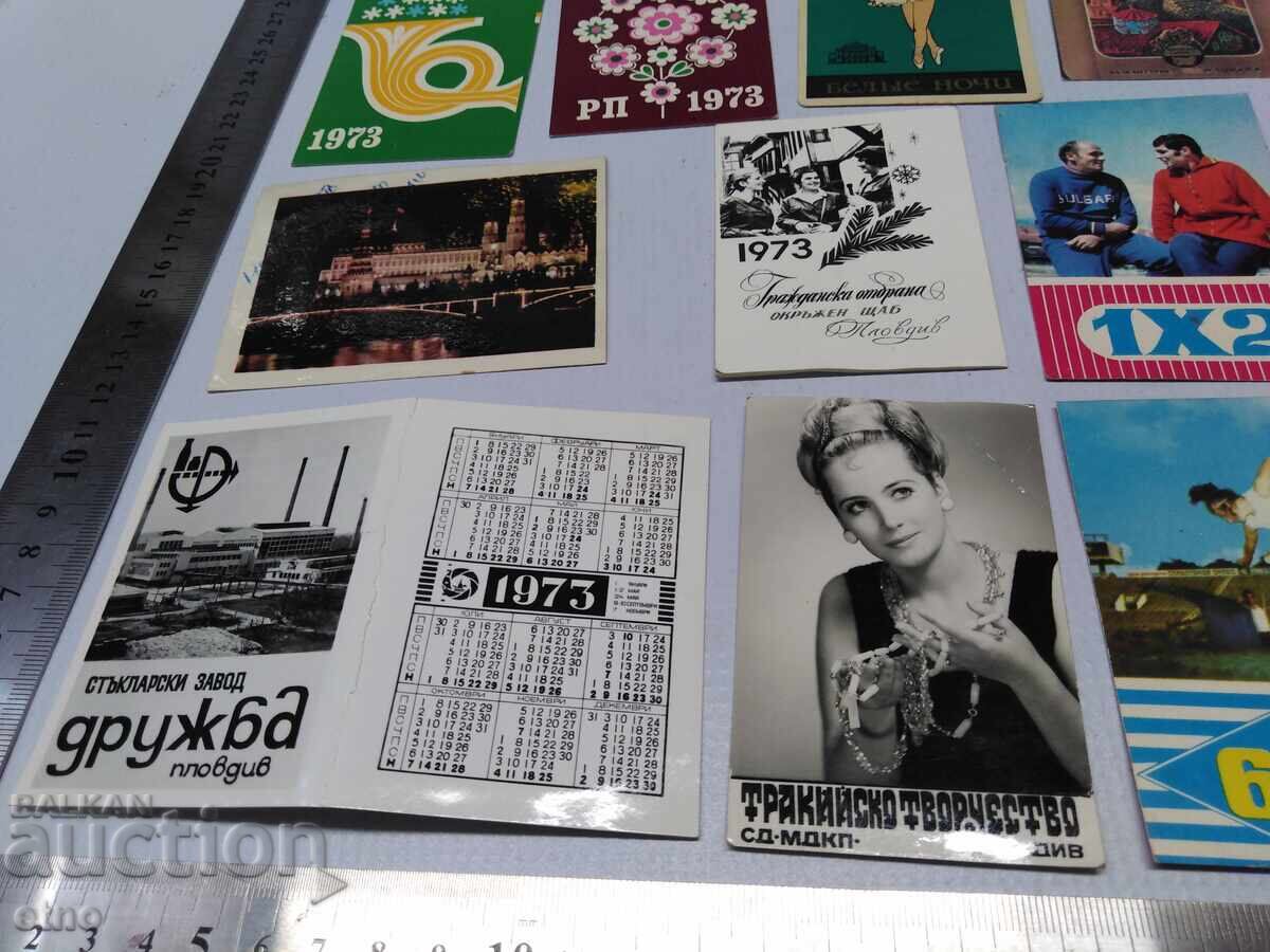 CALENDARE VECHI DIN 1973 - 20 BUCĂȚI, calendar, calendar mic cu preț € 0.01 | 0.02 BGN