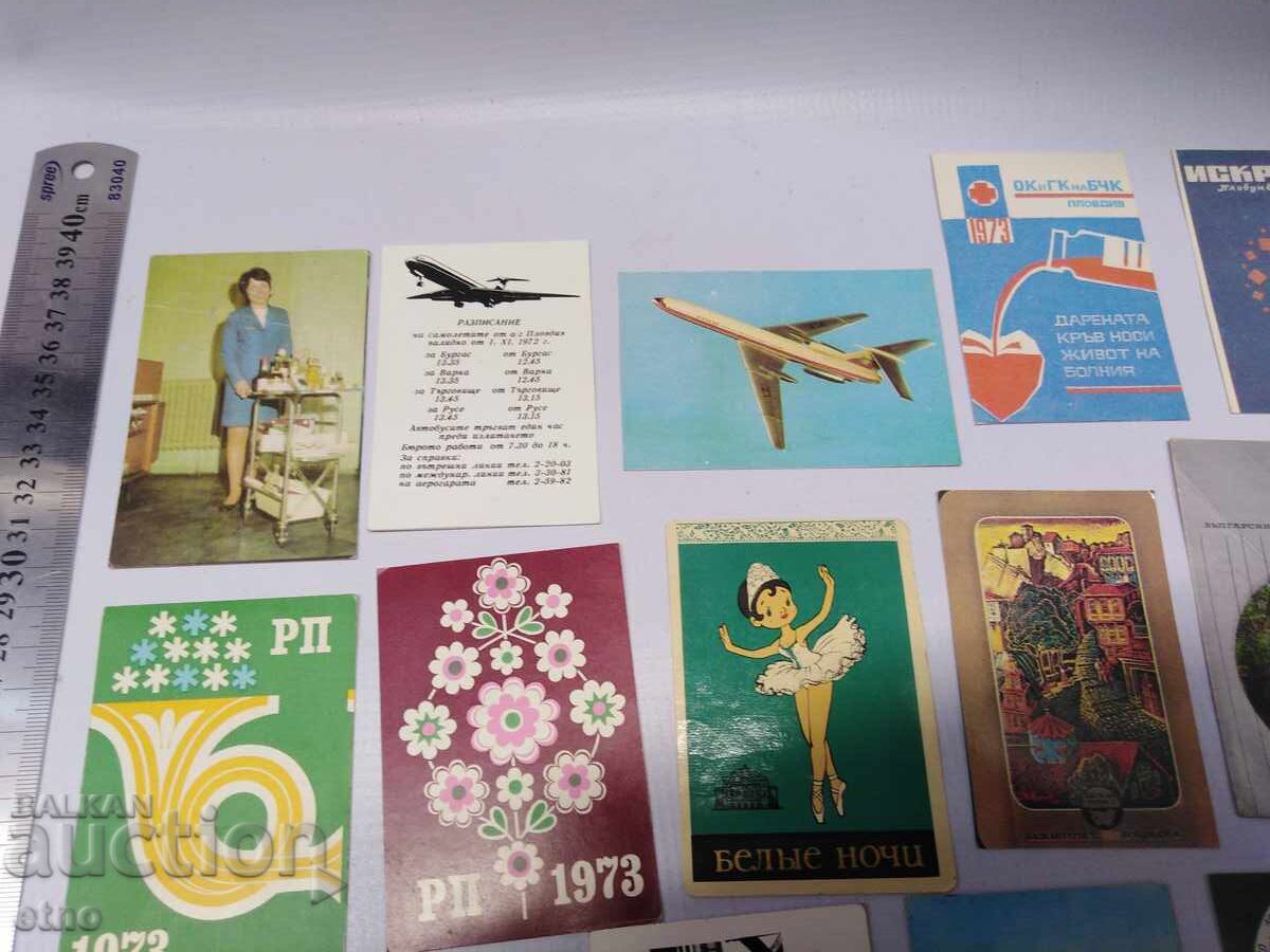 Licitație CALENDARE VECHI DIN 1973 - 20 BUCĂȚI, calendar, calendar mic