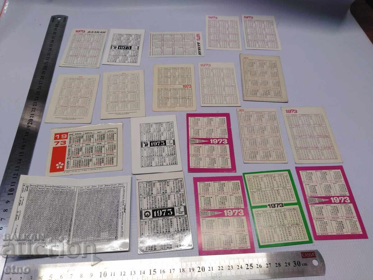 CALENDARE VECHI DIN 1973 - 20 BUCĂȚI, calendar, calendar mic - 6