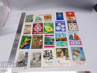 CALENDARE VECHI DIN 1973 - 20 BUCĂȚI, calendar, calendar mic