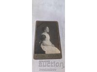 Снимка Младо момиче 1914 Картон