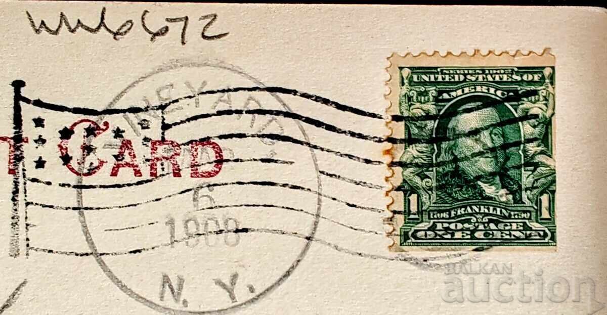 SUA. Carte poștală vintage înfățișând râul Ohio în apropiere - 5