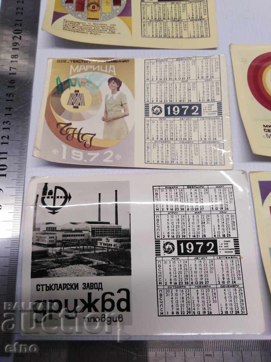 Δημοπρασία Εργοστάσιο 1972 ΠΑΛΙΑ ΗΜΕΡΟΛΟΓΙΑ-6 ΤΕΜΑΧΙΑ, ημερολόγιο, ημερολογιάκι