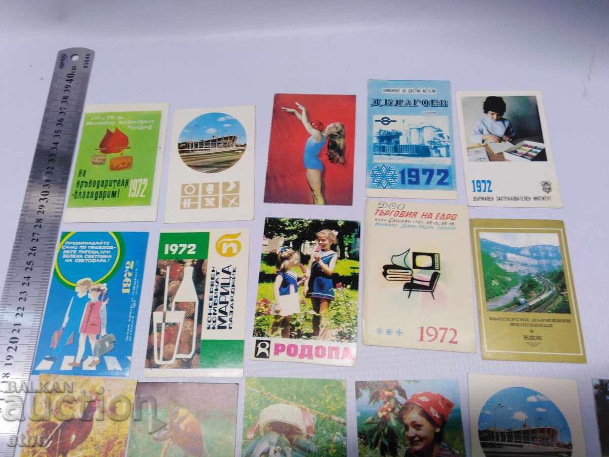 1972 VINTAGE CALENDARS-20 PIECES, calendar, small calendar with price € 18.80 | 36.77 BGN