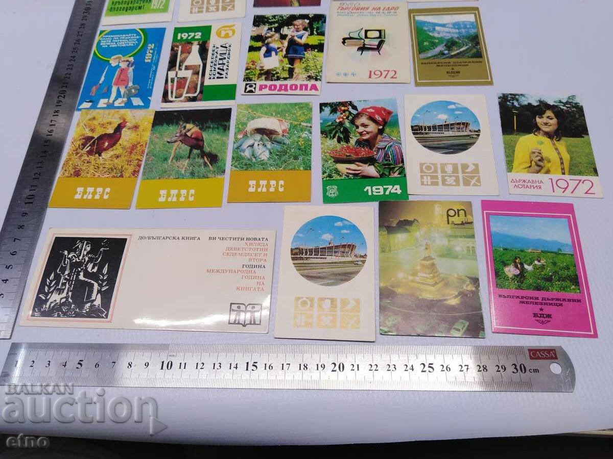 Auction  1972 VINTAGE CALENDARS-20 PIECES, calendar, small calendar