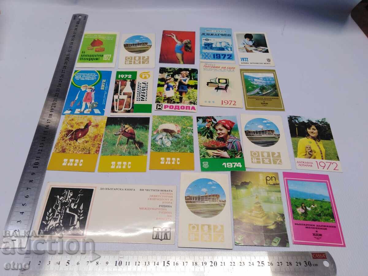 1972 VINTAGE CALENDARS-20 PIECES, calendar, small calendar