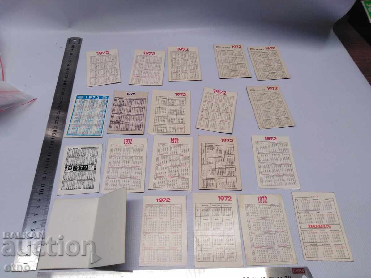 Bere 1972, CALENDARE VECHI-20 BUCĂȚI, calendar, calendar mic - 7