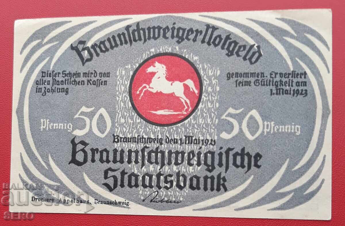 Banknote-Germany-Braunschweig-50 pfennig 1921 with price € 1.00 | 1.96 BGN