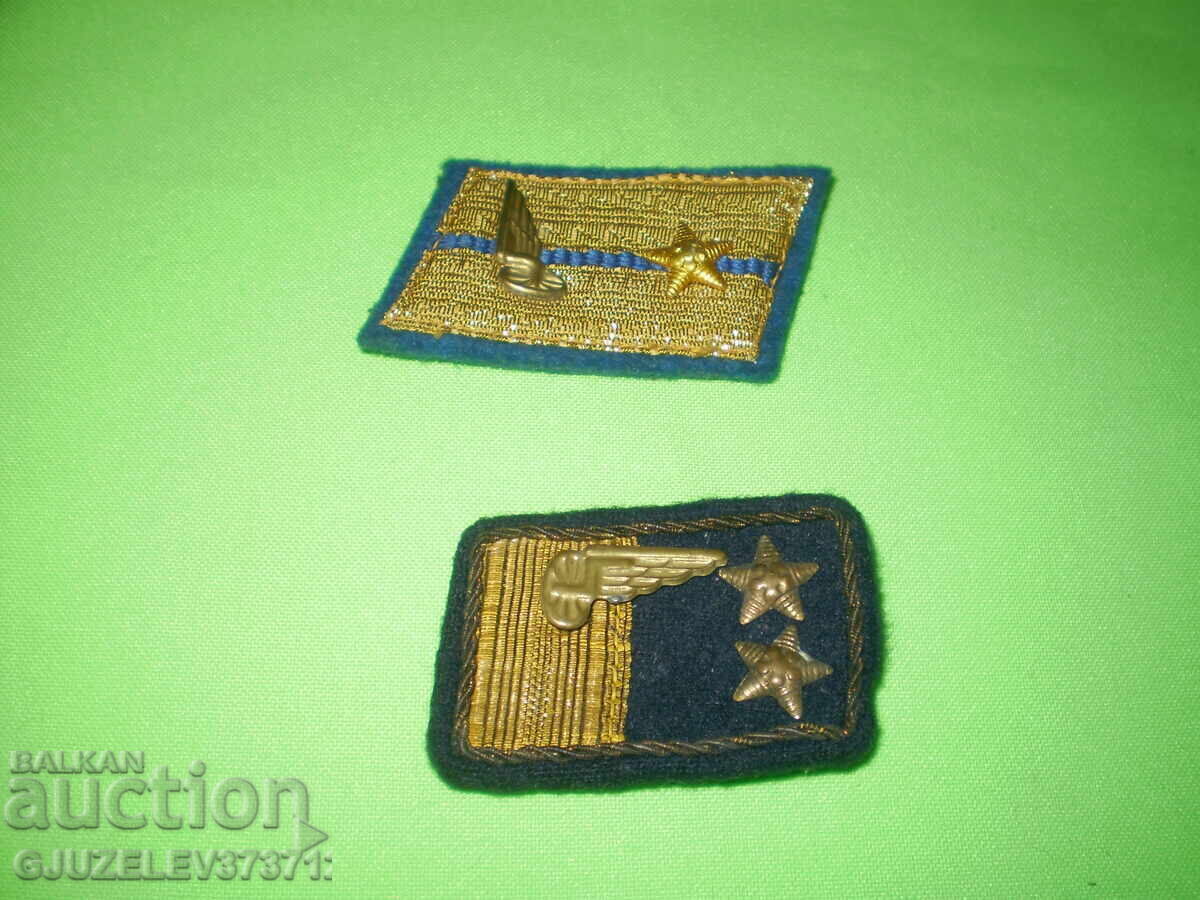 Military bullion collar tabs gold bullion two different insignia for uniform - 5