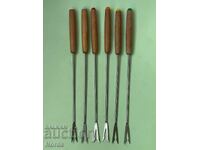Forks with wooden handles