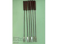 Forks with wooden handles