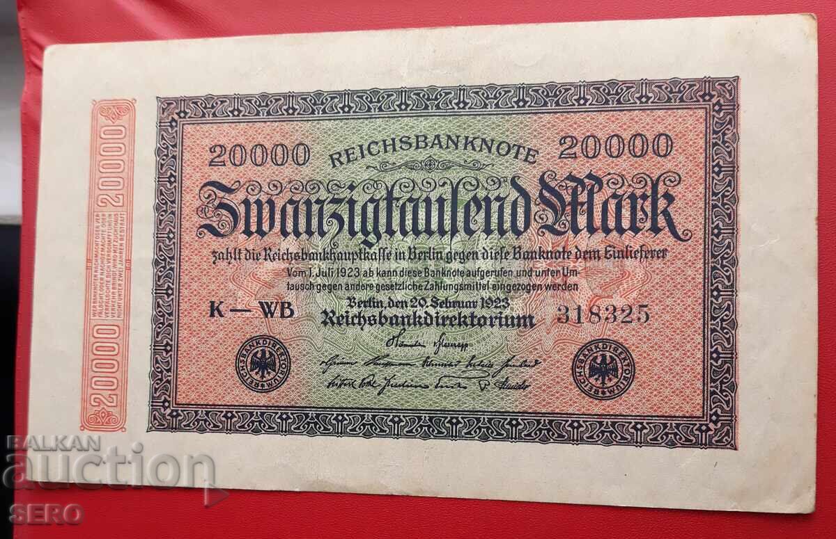 Banknote-Germany-20,000 marks 1923