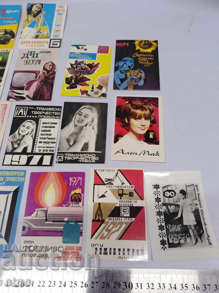 FABRICĂ 1971 CALENDARE VECHI-19 BUCĂȚI, calendar, calendar mic - 6