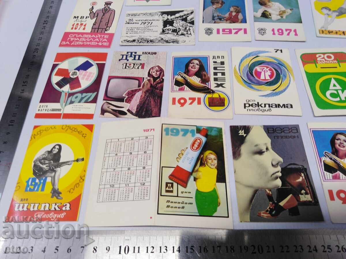 FABRICĂ 1971 CALENDARE VECHI-20 BUCĂȚI, calendar, calendar mic cu preț € 0.01 | 0.02 BGN