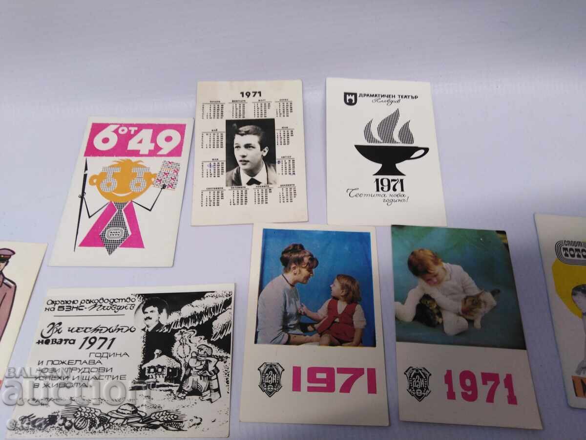 FABRICĂ 1971 CALENDARE VECHI-20 BUCĂȚI, calendar, calendar mic - 5