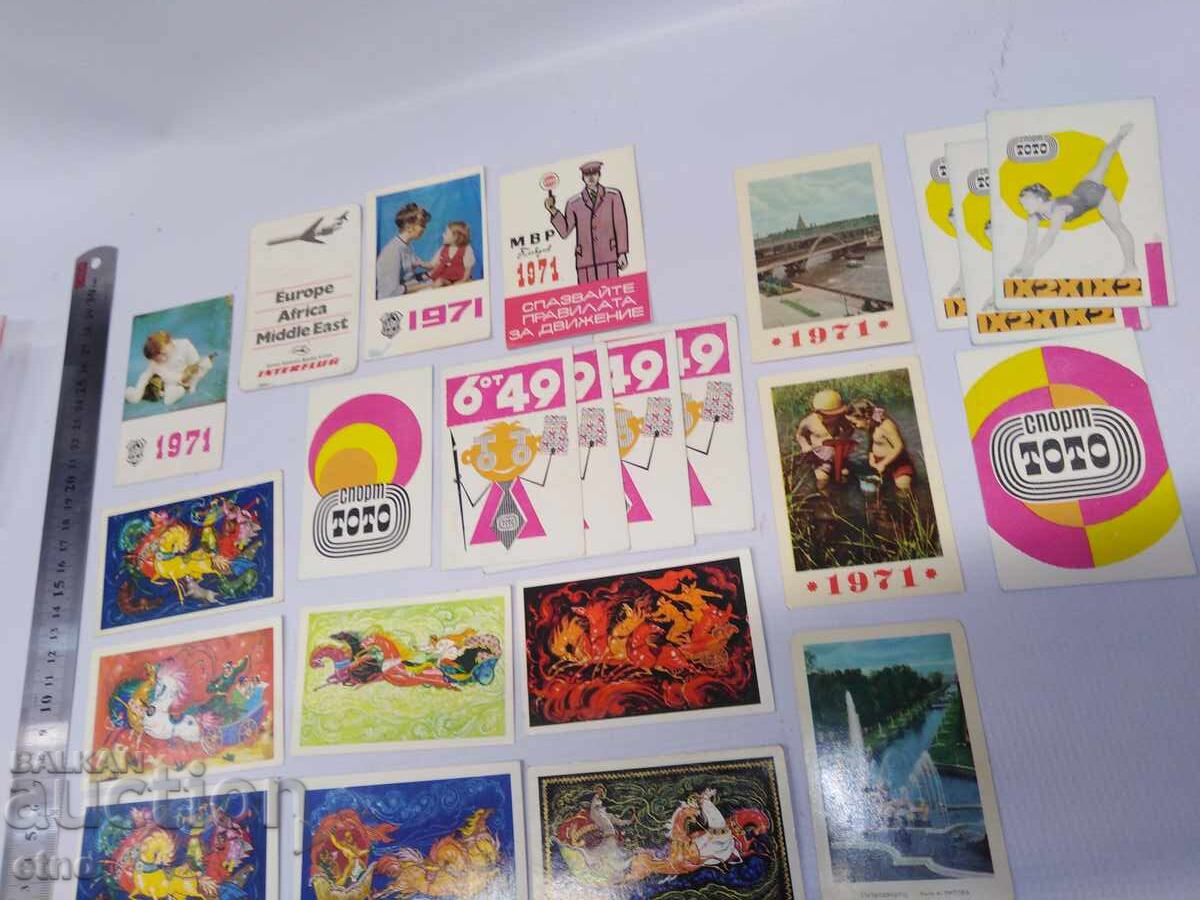 Cai 1971, CALENDARE VECHI - 23 BUCĂȚI, calendar, calendar mic - 5