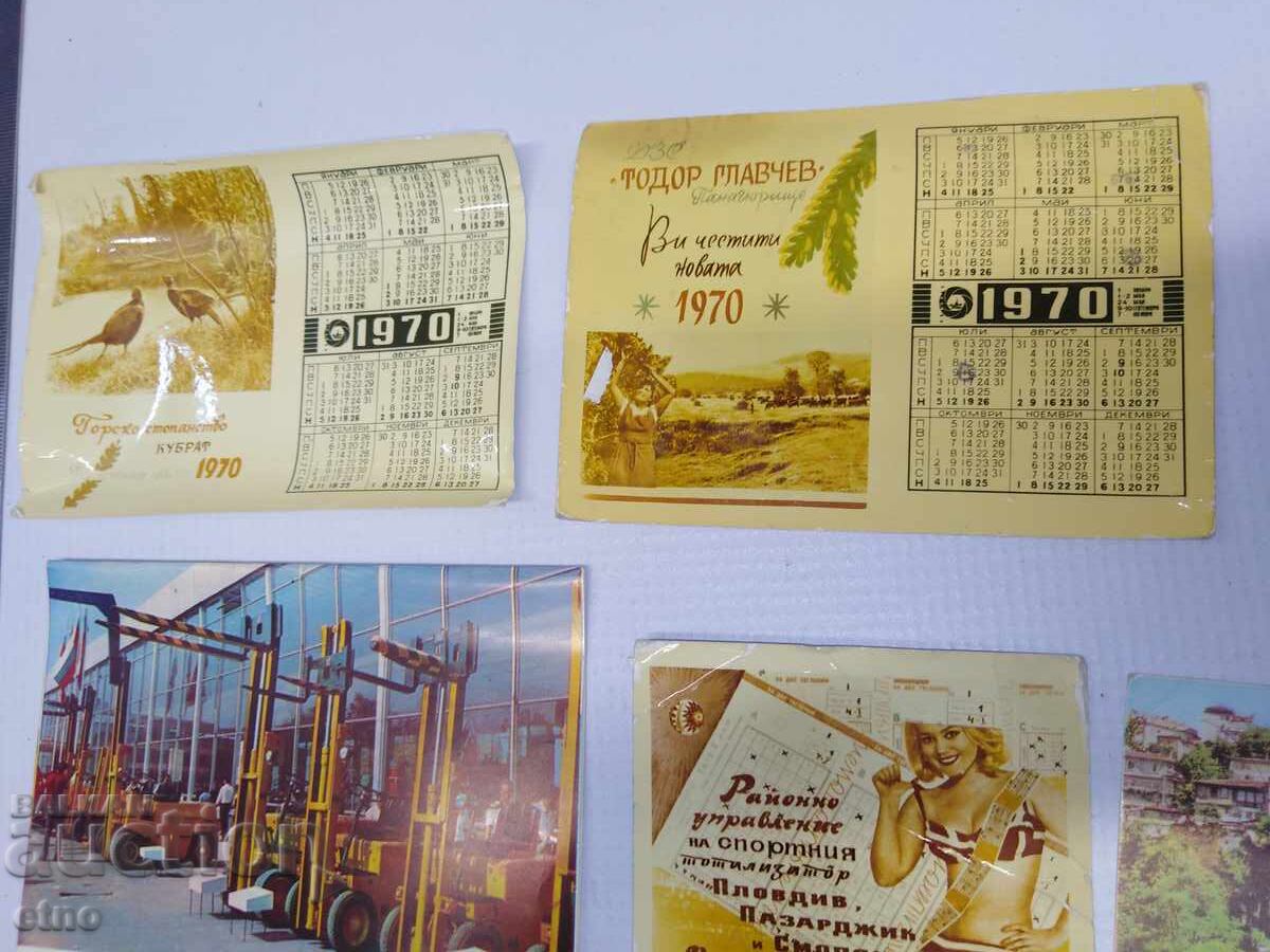 Fabrică 1970 CALENDARE VECHI-5 BUCĂȚI, calendar, calendar mic cu preț € 0.01 | 0.02 BGN