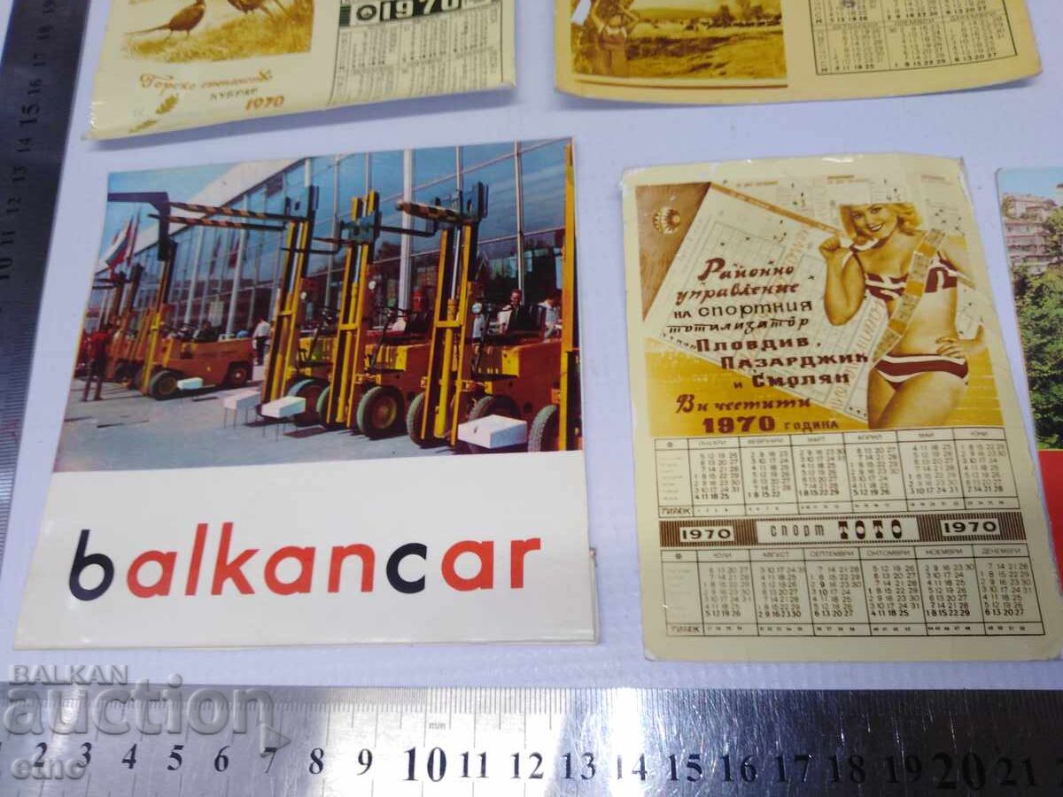 Licitație Fabrică 1970 CALENDARE VECHI-5 BUCĂȚI, calendar, calendar mic
