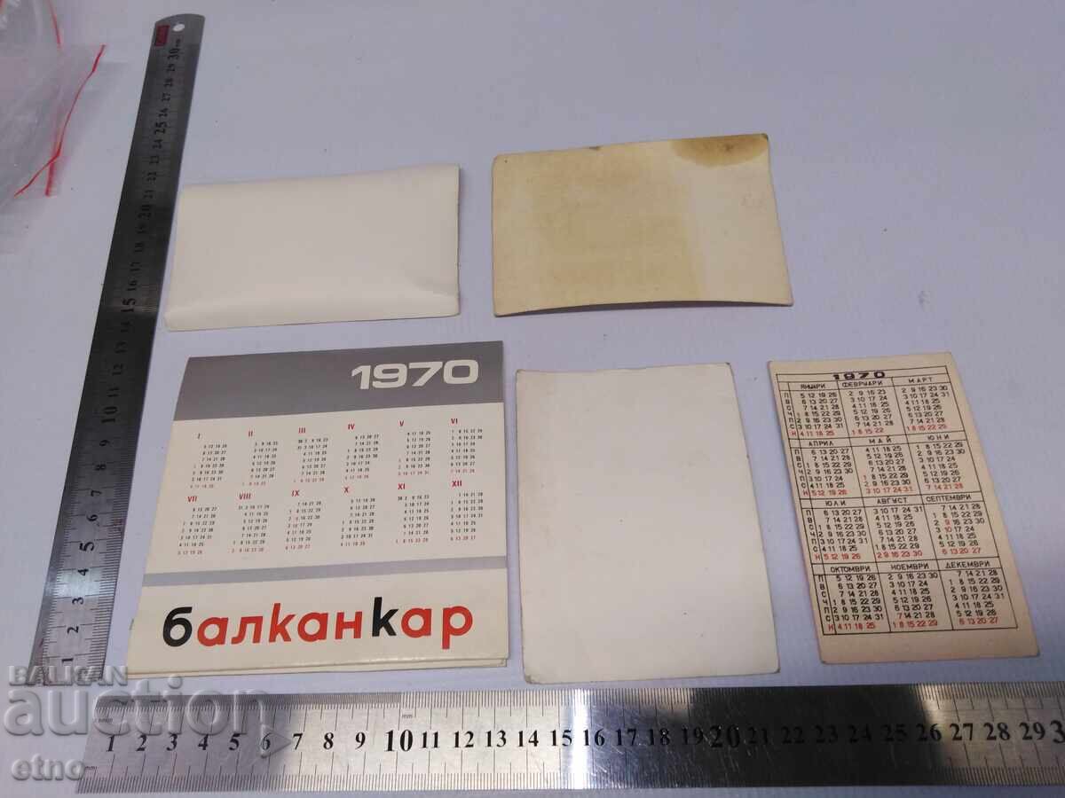 Livrarea Fabrică 1970 CALENDARE VECHI-5 BUCĂȚI, calendar, calendar mic