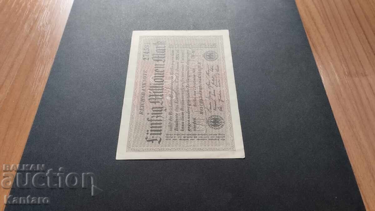Licitație Bancnotă - GERMANIA - 50.000.000 mărci - 1923 Licitație Bancnotă - GERMANIA - 50.000.000 mărci - 1923