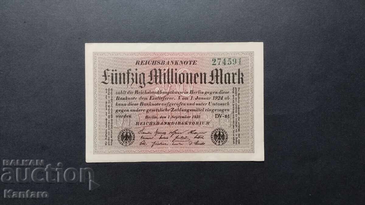 Bancnotă - GERMANIA - 50.000.000 mărci - 1923 Bancnotă - GERMANIA - 50.000.000 mărci - 1923