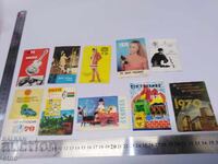 Fabrică 1970 CALENDARE VECHI - 10 BUCĂȚI, calendar, calendar mic