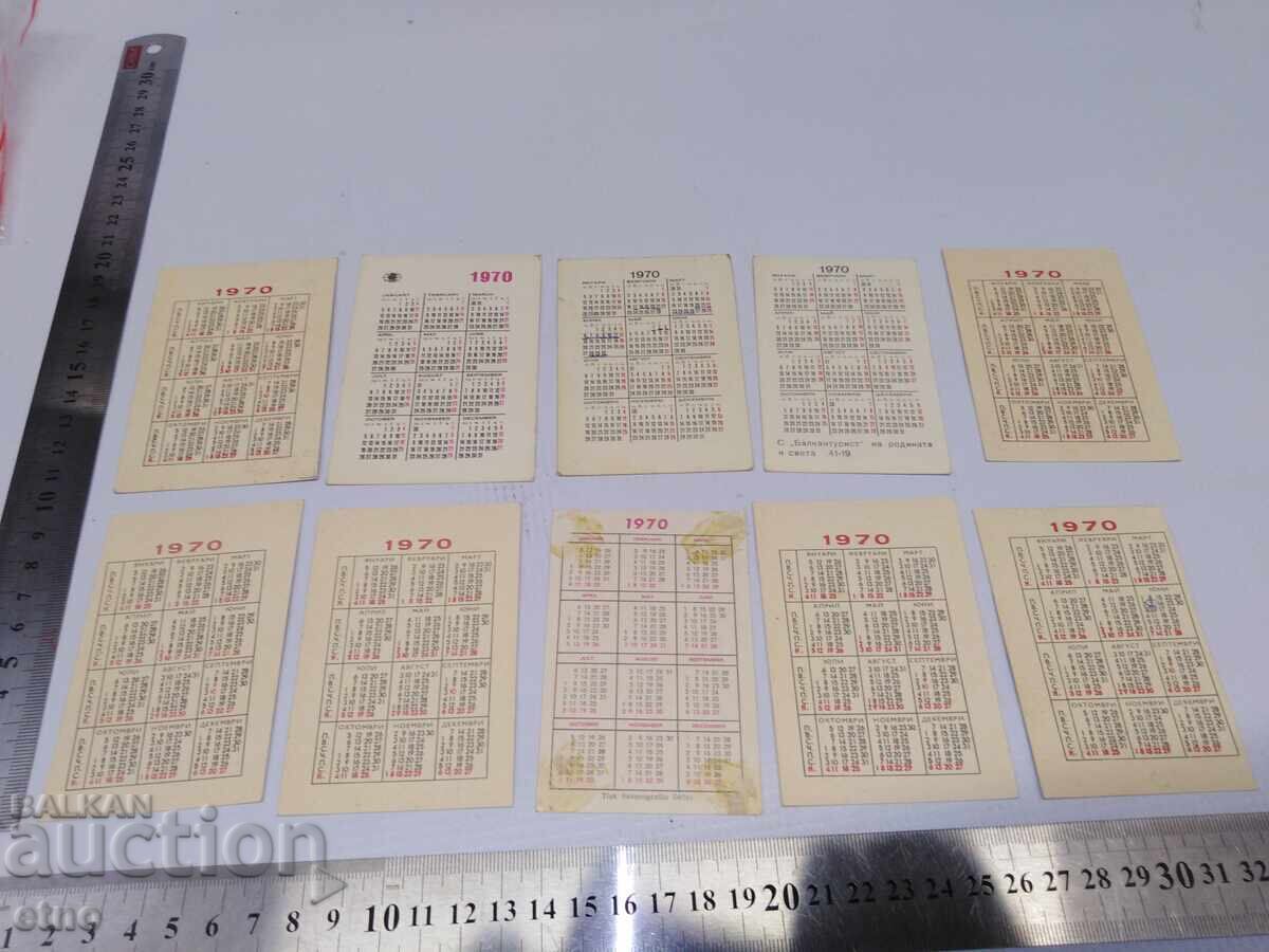 Fabrică 1970 CALENDARE VECHI - 10 BUCĂȚI, calendar, calendar mic - 5