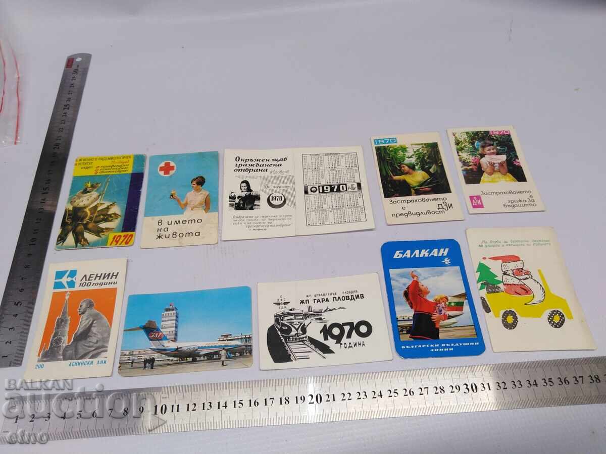 CALENDARE VECHI DIN 1970 - 10 BUCĂȚI, calendar, calendar mic CALENDARE VECHI DIN 1970 - 10 BUCĂȚI, calendar, calendar mic