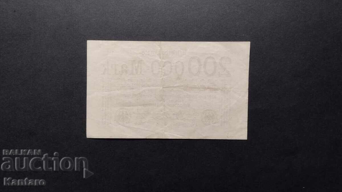 Delivery of Banknote - GERMANY - 200,000 Marks - 1923
