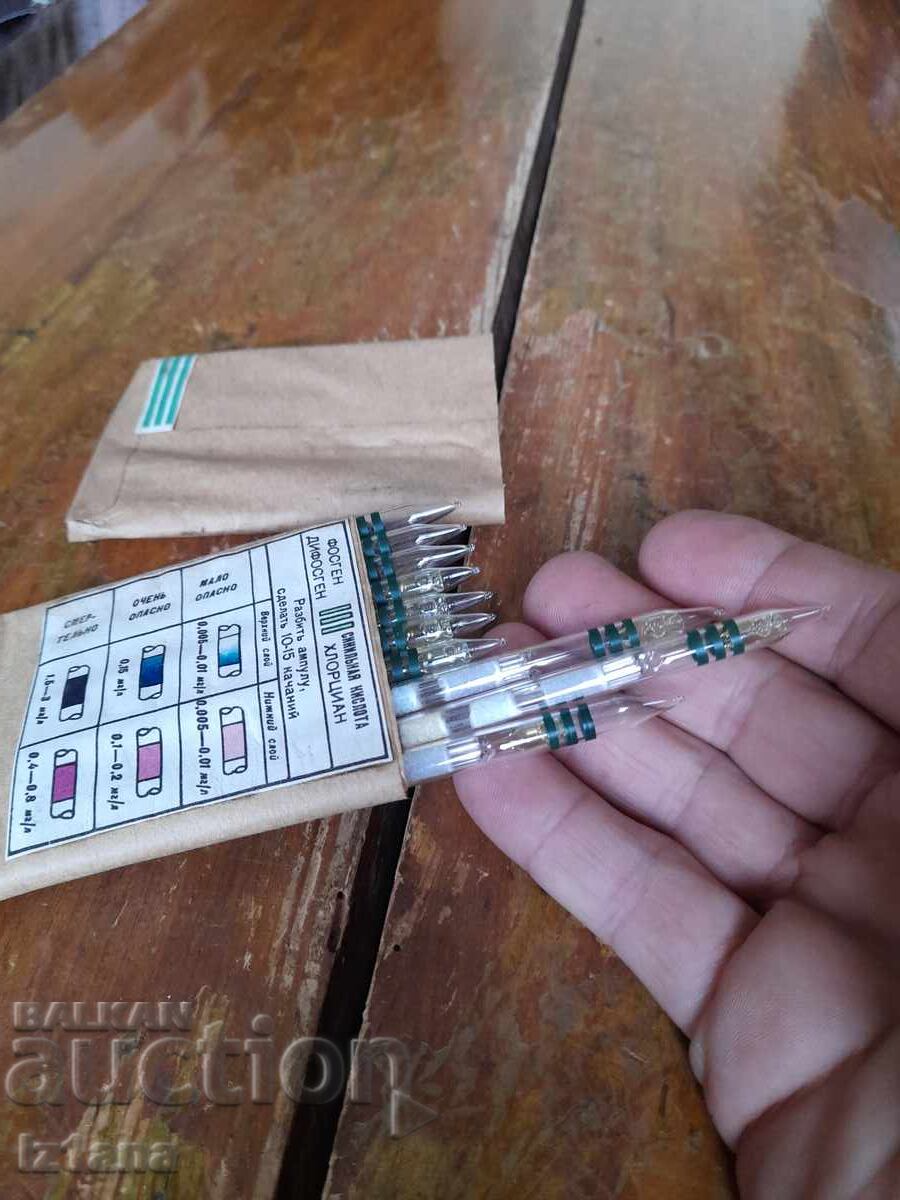Licitație Tuburi indicatoare vechi pentru fosgen pentru VPHR Licitație Tuburi indicatoare vechi pentru fosgen pentru VPHR