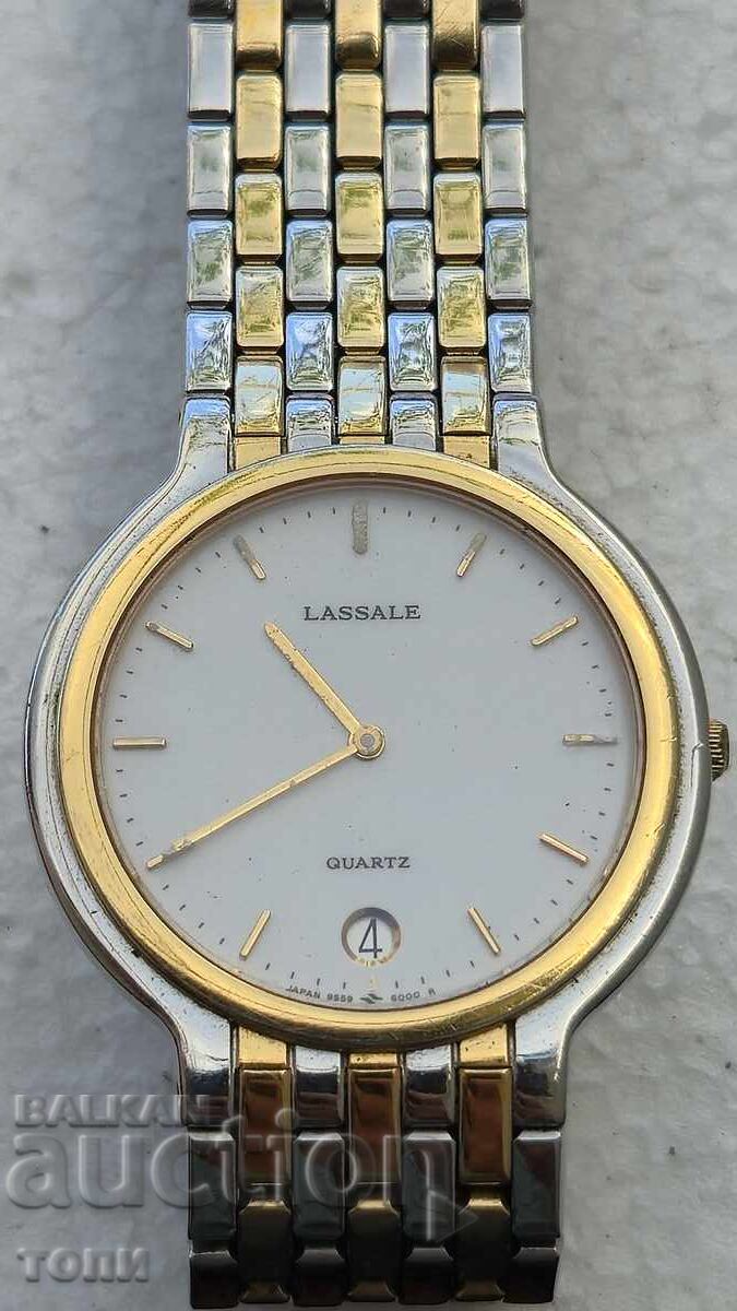 Licitație CEAS LASSALE SEIKO QUARTZ JAPONIA RAR NU ȘTIU DACĂ FUNCȚIONEAZĂ FĂRĂ PREȚ DE REZERVĂ !!