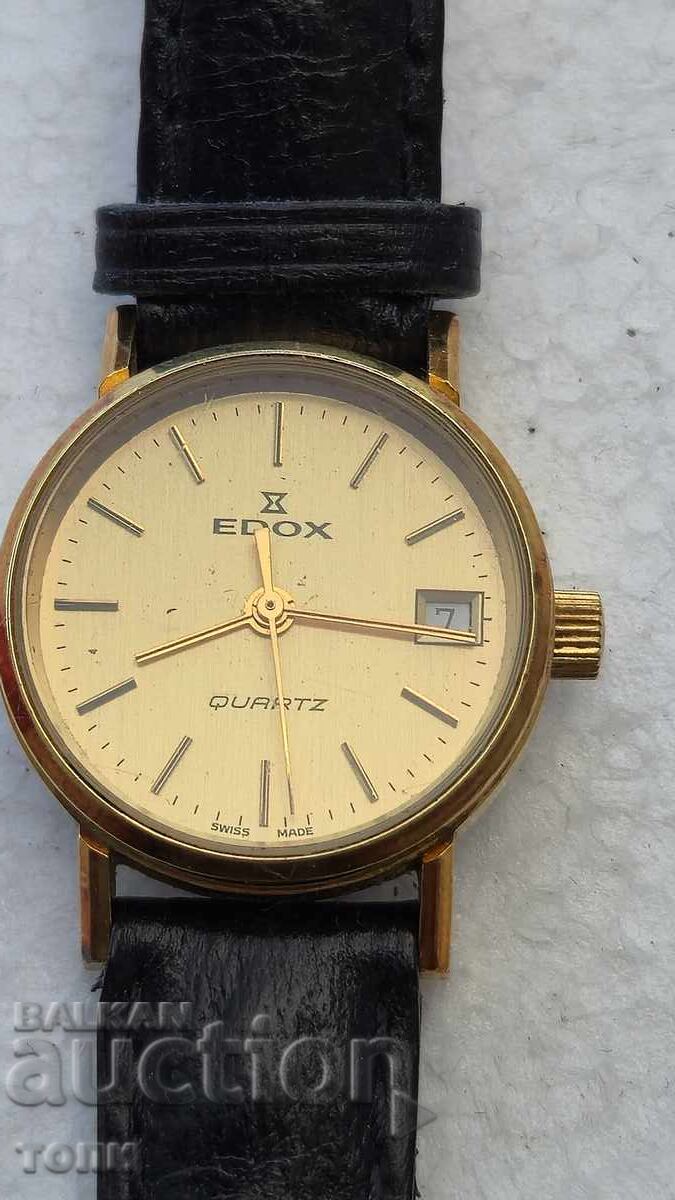 EDOX SWISS MADE QUARTZ RAR NU ȘTIU DACĂ FUNCȚIONEAZĂ FĂRĂ PREȚ DE REZERVĂ !!! cu preț € 0.01 | 0.02 BGN
