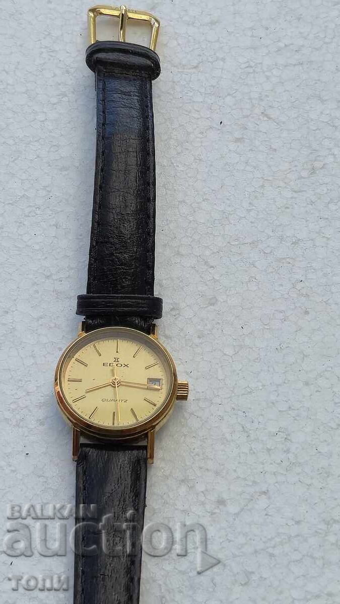 EDOX SWISS MADE QUARTZ RAR NU ȘTIU DACĂ FUNCȚIONEAZĂ FĂRĂ PREȚ DE REZERVĂ !!! - 5
