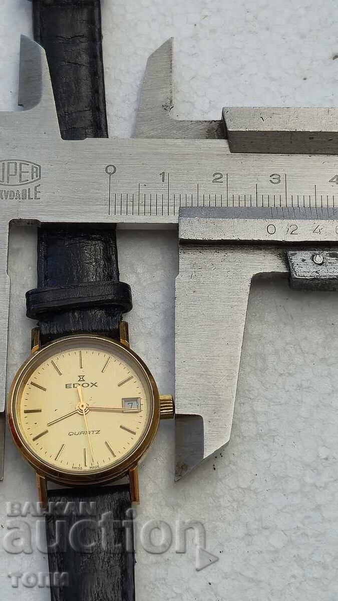 EDOX SWISS MADE QUARTZ RAR NU ȘTIU DACĂ FUNCȚIONEAZĂ FĂRĂ PREȚ DE REZERVĂ !!! - 6