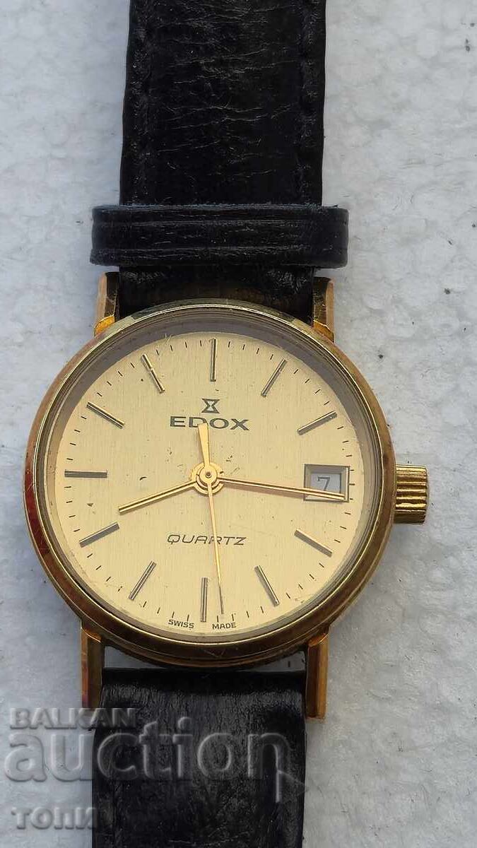 EDOX SWISS MADE QUARTZ RAR NU ȘTIU DACĂ FUNCȚIONEAZĂ FĂRĂ PREȚ DE REZERVĂ !!!