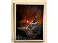 Denitsa Garelova painting 30/40 "The Storm"
