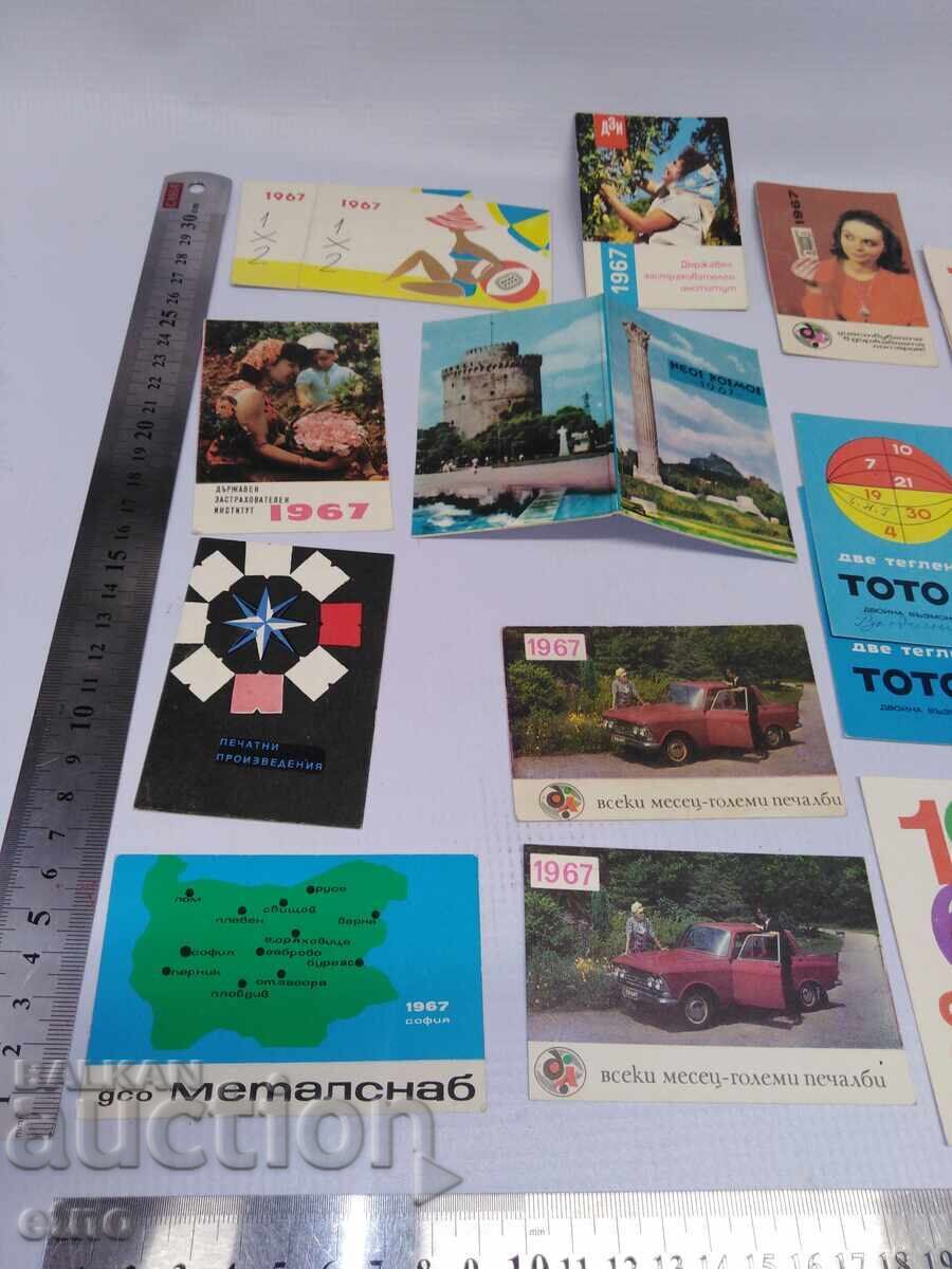 CALENDARE VECHI DIN 1967 - 20 BUCĂȚI, calendar, calendar mic cu preț € 2.50 | 4.89 BGN