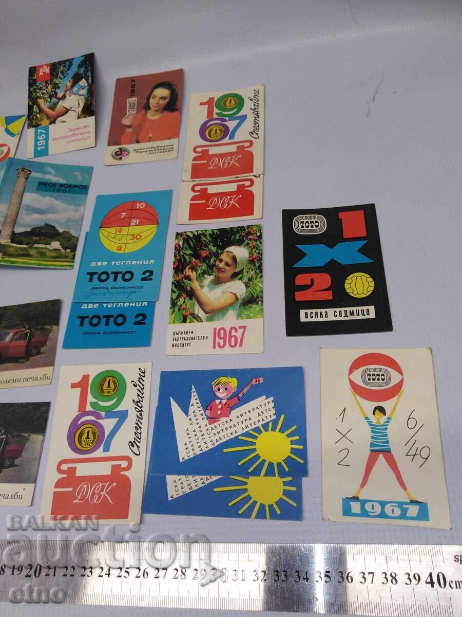 Livrarea CALENDARE VECHI DIN 1967 - 20 BUCĂȚI, calendar, calendar mic