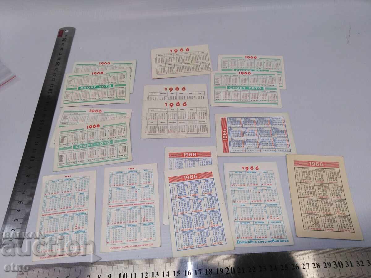 Livrarea 1966 CALENDARE VECHI-16 BUCĂȚI, calendar, calendar mic